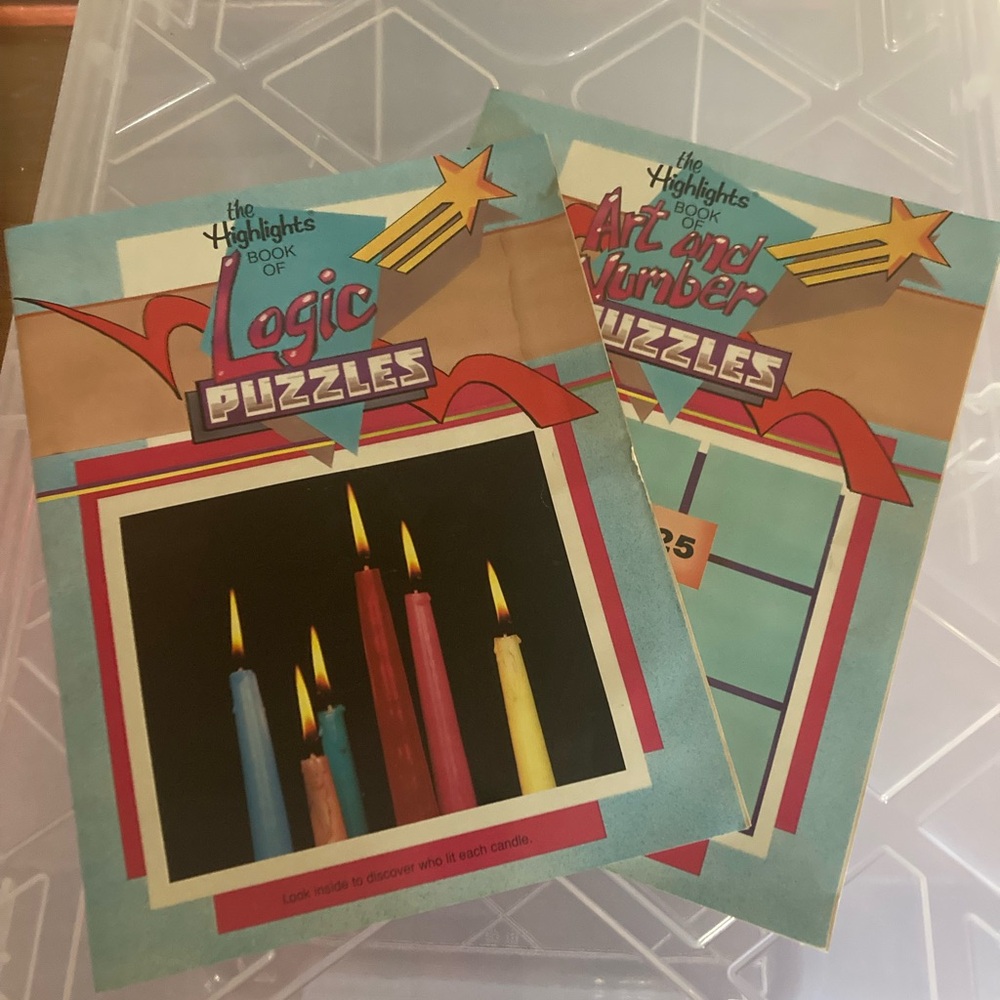 Vintage Highlights 1990’s Logic and Art Puzzle Books